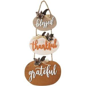 Fall Decorations for Home‎ Thanksgiving Signs Blessed Thankful Grateful Decor